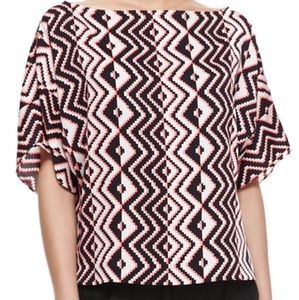 Milly Geometric Print Dolman Sleeve Top